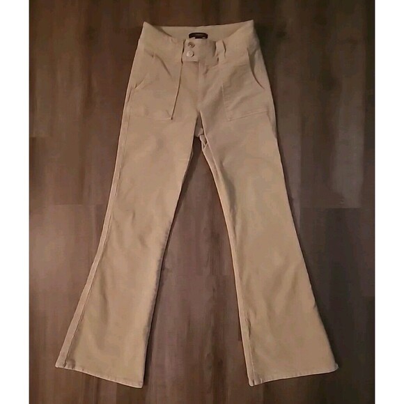 Forever 21 Pants - Women's Corduroy Pants Tan Small Forever 21 Flare Utility Oatmeal Wide-Leg